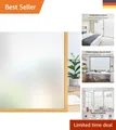 Blickdichte Milchglasfolie 44,5 x 200 cm - Statisch haftend, leicht zu entfernen