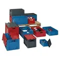 Transportbehälter L600xb400xh270mm Blau Pp Schwerlast Durchfassgr.seitenw.geschl