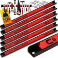 Magnetleiste 45-60cm 23kg Tragkraft Magnetisch Werkzeugleiste Werkzeughalter Werkzeugwand Werkstatt Werkzeug Organizer Inkl. Montagematerial 6x 45cm - Deuba