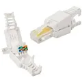 PremiumX 10x Netzwerkstecker CAT5e RJ45 Adapter Kupplung für CAT5 und CAT6 Verlegekabel Patchkabel AWG 24, 25 und 26 Innenleiter LAN Stecker
