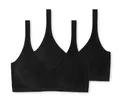 2 Schiesser Bustiers mit Cups - Damen - Gr. 85B - schwarz
