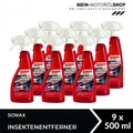 Sonax Insektenentferner Autopflege Reiniger Außenreinigung Glas Lack 9x500 ML