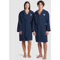 Bademantel Compact Microfiber - Navy-white - XXL
