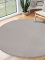 the carpet Teppich Relax round, rund, Höhe: 16 mm, waschbarer Wohnzimmer Teppich modern rutschfest