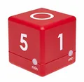 TFA Dostmann Digitaler Cube Timer, Zeitwürfel, Zeitmanagement,38.2039.05, 6 x 6 x 6 cm, rot, L 60 x B 60 x H 60 mm