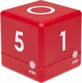 TFA Dostmann Digital Cube Timer Zeitwürfel Zeitmanagement rot 60 mm