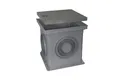 Marley Deutschland GmbH Erdschacht 300x300mm Einlaufschacht ohne Boden + Schachtdeckel, 30x30x30 cm, 2-St., laugen- und säurebeständig, begehbar