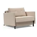 INNOVATION LIVING Schlafsessel Cubed 90 mit Armlehnen Stoff Sand Grey