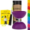 Diabolo Freizeitsport Jonglier-Set Basic (lila) - Diabolo mit Aluminium-Handsticks, Ersatzschnur, Anleitung. Perfekt für Kinder, Einsteiger & Anfänger
