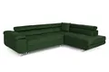 COMFORTINO FURNITURE Ecksofa mit Schlaffunktion PASTI L-Form, Sofa Couch mit Bettkasten, 3-Sitzer Eckcouch, Schlafsofa für Wohnzimmer, Big Sofa Couch mit Schlaffunktion (Grün, Ottomane Rechts)