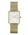 Rosefield QWSG-Q03 Damenuhr The Boxy goldfarben, silberfarbenes Zifferblatt, 26