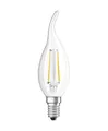 Osram Filament LED Lampe mit E14 Sockel, Warmweiss (2700K), Windstoß Kerze, 4W, Ersatz für 40W-Glühbirne, klar, LED Retrofit CLASSIC BA
