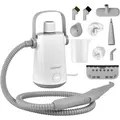 COSTWAY Dampfreiniger Portable Handgerät 3 Bar, Handdampfreiniger mit 300ml Wassertank, 116cm Schlauch, 3m Kabel & 10 Zubehör Set, Grau - Grau