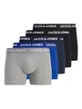 JACK & JONES Herren Unterhosen Shorts Boxershorts Trunks 5er Pack, Farbe:Mehrfarbig, Wäschegröße:M, Artikel:-Black/Navy Blazer/surf the Web/lgm