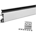 SO-TECH® Türbodendichtung Türdichtung automatisch, Länge um 15cm kürzbar, Alu eloxiert, L: 9.85 cm, (1-St), zum Aufschrauben silberfarben 0.9 cm x 9.85 cm