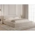 GrainGold Polsterbett Mali 180x200 cm - Bett 180x200, Polsterbett mit Bettkasten & Lattenrost - Bett mit Velvet-Stoff - Beige - Beige