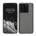 kwmobile Handyhülle für Xiaomi 13T / 13T Pro Hülle - Silikon Case metallisch schimmernd - Schutzhülle Cover - Metallic Grau