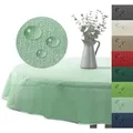 heimtexland Gartentischdecke Outdoor Tischdecke Garten Balkon Camping Tischdeko (Stück 1-tlg, 1), wetterfest I robust I UV-beständig I rutschfest I waschbar blau rund | 140 cm x 140 cm