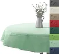 Outdoor Tischdecke Gartentischdecke wasserfest wetterbeständig rutschfest waschbar Outdoortischdecke Weichschaum Garten Balkon Camping Party Tischdeko Typ883 Mint 140 cm rund