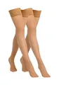 Camano Damen Halterlose Strümpfe 2er Pack L powder