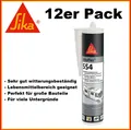 12 x SIKA Sikaflex 554 Caravan schwarz 300ml Wohnmobil Wohnwagen Aluminium Lack