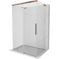 Mexen Rox-3S L 3-seitige Duschkabine, verschiebbar, 90 x 120 , transparent, Roségold - 8C2L-090-120-60-00-3S - Rosa