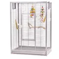Montana Cages | Premium Vogelvoliere New Melbourne I Vogelkäfig für Sittiche, kleine Papageien, AVILON Pulverbeschichtet, Platinum Edition, ca. 80 x 50 x 110 cm