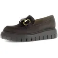 Gabor Loafer, Plateau, Slipper, Businessschuh mit Zierschnalle und Schmuckstein braun 43 EU (9 UK)