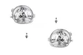 Johns, Scheinwerfer Halogen passend für Renault Twingo I 09/00- mit H4 Set Links Rechts