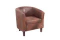Eleganter Cocktailsessel ERNIE 74 x 74 x 70 cm Microfaser in Braun Kolonialstil
