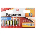 12 Sparpack Panasonic Pro Power AA Mignon Batterien, ideal für Geräte mit mittle