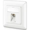 deleyCON 1x CAT6a Keystone Netzwerkdosen Set Unterputz 1x Netzwerkdose 1x Keystone Modul STP Geschirmt Metall Gehäuse RJ45 Keystone Jack Datendose... - Silber