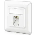 deleyCON 1x CAT6a Netzwerkdose Unterputz mit RJ45 Keystone - 10 Gbps, STP Geschirmt, Datendose für Patchkabel, Netzwerkkabel, Ethernet Verlegekabel, Gigabit LAN, Weiß