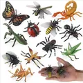 Litinliv 12 Stück Große Kunststoff Realistische Insekten, Realistische Insekt Spielzeug Figuren, Kunststoff Käfer Figuren Set, Marienkäfer Biene Schmetterling, Insekt Party Favors, Insekten Spielzeug