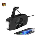 Solar Radio Tragbar Kurbelradio Dynamo Radio AM FM 2000mAh Powerbank LED Taschen