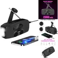 Solar Radio mit Kurbel 2000mAh Powerbank LED Taschenlampe USB Lader Camping