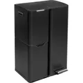osoltus 3-Fach Sortierer Mülleimer Petrona 13L + 17L+ 30L Schwarz lackiert - Schwarz