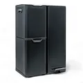 osoltus Mülleimer Abfallsammler Softclose Edelstahl hoch (60 L (30 + 17 + 13 L) schwarz)