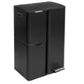 osoltus 3-Fach Sortierer Mülleimer Petrona 13L + 17L+ 30L Schwarz lackiert