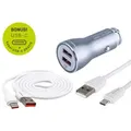 Myway Car Charger Auto Schnell-Ladestecker 2x USB + USB Ladekabel GRATIS