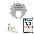 Clack 99009 - Eierschalensollbruchstellenverursacher - Edelstahl - Motiv: Frühstücksei - Made in Germany Eierköpfer Geschenkidee