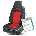 Walser Car Comfort Auto-Sitzauflage S-Race, Auszeichnung Sehr Gut* Autositzauflage für Highback-/Pilotensitze, Universal Sitzschoner-Auto, Sitzauflage-Auto Vordersitze rot/schwarz