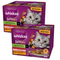 48x85 g WHISKAS Tasty Mix Rind Lachs Huhn Pute Kabeljau in Soße adulte Katzen
