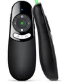 USB C Presenter, Kabellose 2.4 GHz Powerpoint Fernbedienung, Grün Licht Pointer für Präsentationen via Typ C und USB Empfänger, Präsentationsfernbedienung für Windows 7/8/10/Mac/Linux/Android