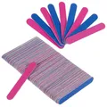 Nagelfeile doppelseitig 180/240 Einweg Holz 100er Pack blau rosa