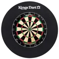Kings Dart Dart-Set Profi | Hochwertige Sisal Steel-Dartscheibe + Dart-Surround | dünne Spider-Feldbegrenzung | Tunierdartscheibe nach WDF Standard| Markenqualität