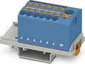PHOENIX CONTACT | PTFIX 6/12X2,5-NS35 BU | Verteilerblock | 13 Anschlüsse | 24A | 690V | Push-in | 0,14-4mm² | Blau