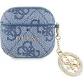 Guess 4G Strass Charm Cover für Apple Airpods 4 - blue (Kopfhörer Hülle) (GUA4P4E4CDB)