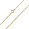Materia Damen Kette gold ohne Anhänger - 45cm Panzerkette Silber 925 vergoldet K88-45