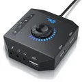 CSL externe USB Soundkarte mit Lautstärkeregelung Anschluss für Headset, Kopfhörer, Mikrofon